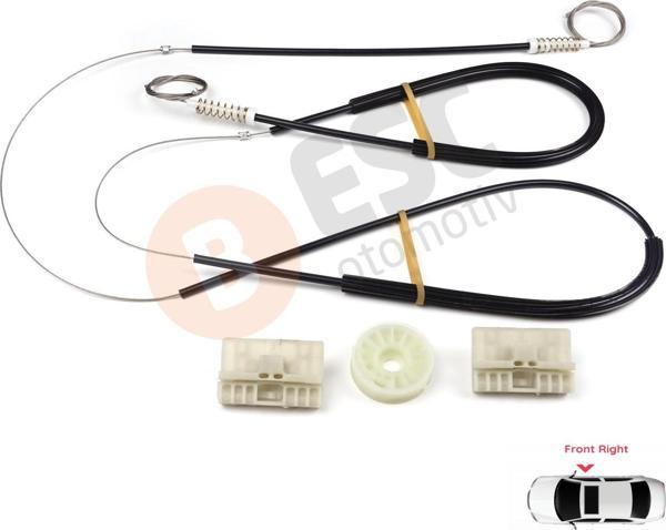 Audi A6 C6 S6 4F 4F2 4F5 2004-2011 4/5 Kapı 4F0837462 İçin Elektrikli Ön Sağ Cam Kriko Tamir Seti - Image 1