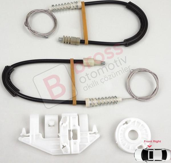 Peugeot 406 8B 8E/F 1995-2004 4/5 Kapı 9222F4 İçin Ön Sağ Kapı Cam Kriko Tamir Seti - Image 1