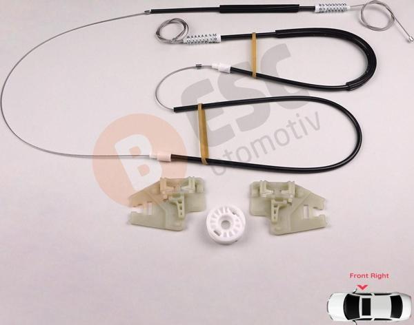 BMW 3 E46 2001-2005 4/5 Kapı Makyajlı İçin Ön Sağ Cam Kriko Seti - Image 1
