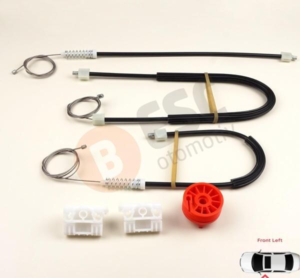 Renault Clio MK3 BR CR KR SR 2005-2014 5-Kapı 8200191148 İçin Elektrikli Ön Sol Cam Kriko Tamir Seti - Image 1