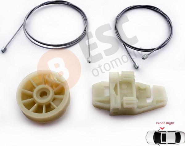 Citroen C3 MK1 FC FN 2002-2010 5-Kapı Hatchback 9222N5 İçin Ön Sağ Kapı Cam Kriko Tamir Seti - Image 1