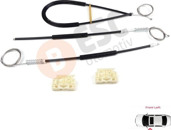 Citroen C4 Picasso 2006-On İçin Ön Sol Kapı Cam İndirme Kaldırma Mekanizması Tamir Takımı - Image 1
