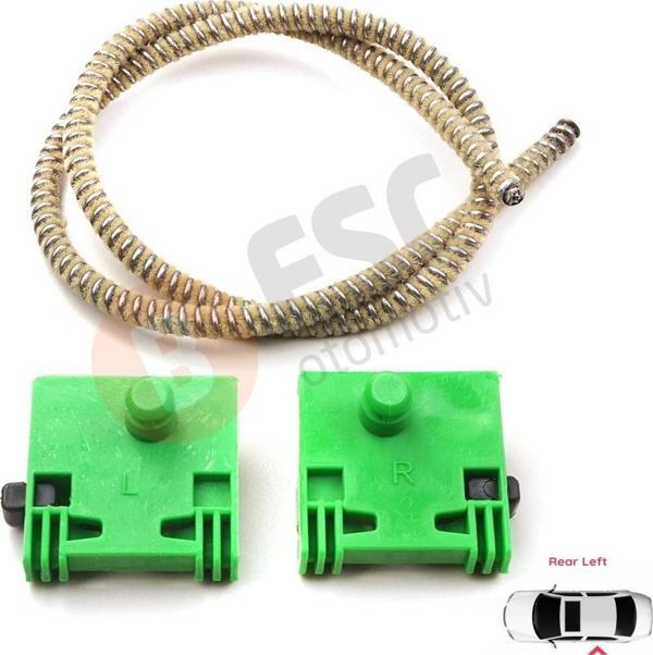 Renault Scenic MK1 JA0/1 FA0 1999 -2003 8200044416 İçin Arka Sol Kapı Cam Kriko Tamir Seti - Image 1