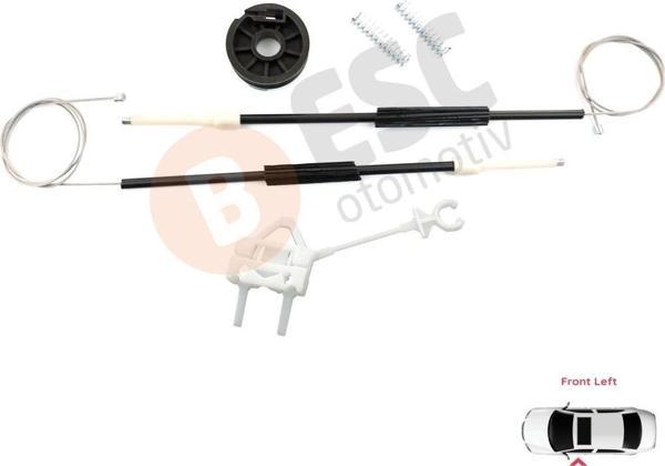Fiat Doblo MK1 MPV Van 119 223 2001-2010 51718404 İçin Ön Sol Kapı Cam Kriko Tamir Seti - Image 1