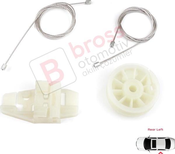 Renault Scenic MK2 2003-2009 4/5 Kapı 8200118856 İçin Elektrikli Arka Sol Kapı Cam Kriko Tamir Seti - Image 1