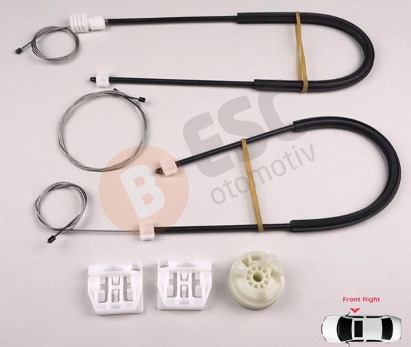 Rover 75 RJ MG ZT B8 1998-2005 4/5 Kapı CUH102340 İçin Ön Sağ Kapı Cam Kriko Tamir Seti - Image 1