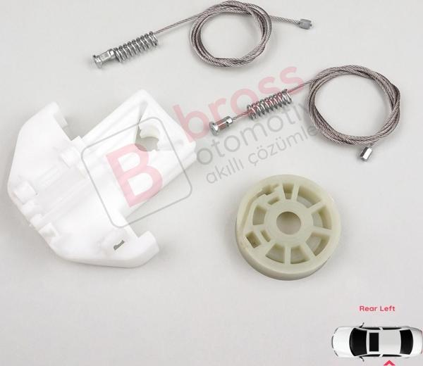 Ford Focus MK1 1998-2005 4/5 Kapı Hatchback Sedan Wagon 1143005 İçin Arka Sol Cam Kriko Tamir Seti - Image 1