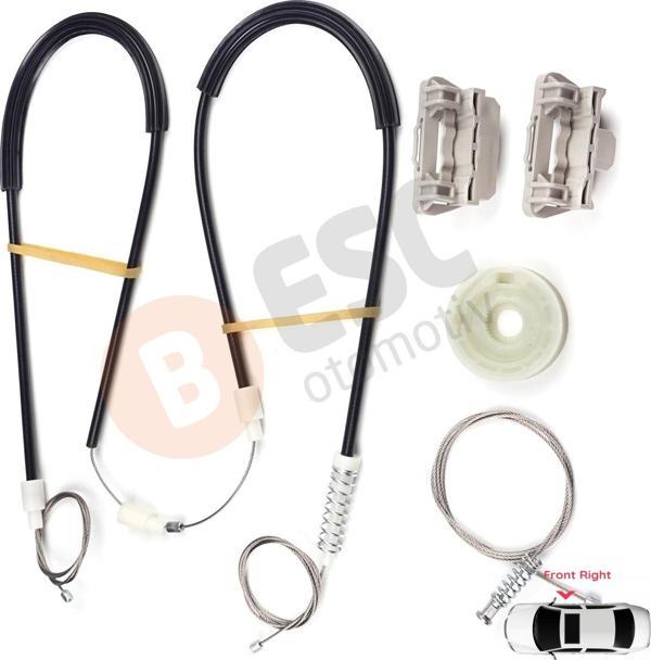 Ford Focus MK1 2000-2007 4/5 Kapı 6S4Z5423200BA İçin Elektrikli Ön Sağ Kapı Cam Kriko Tamir Seti - Image 1