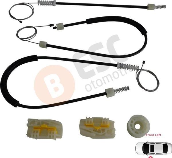 Seat Leon MK2 1P 1P1 2005-2012 5-Kapı HB 1P0837461A İçin Elektrikli Ön Sol Kapı Cam Kriko Tamir Seti - Image 1