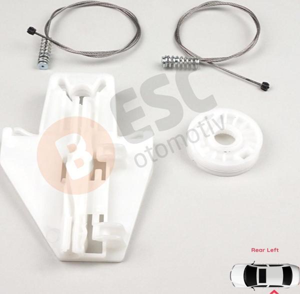 Seat Toledo MK2 1M2 1998-2004 Leon MK1 1M1 1999-2006 1M0839461A İçin Sol Arka Cam Kriko Tamir Seti - Image 1