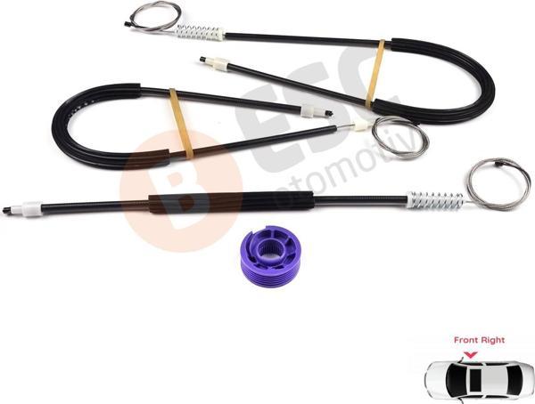 Seat Toledo MK3 2004-2009 Altea 5P1 XL 5P5 5P8 5P0837462 İçin Elektrikli Ön Sağ Kapı Cam Kriko Seti - Image 1