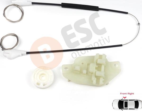 Hyundai Accent MK2 LC 2000-2006 4/5-Kapı 8240425010 İçin Ön Sağ Kapı Cam Kriko Tamir Seti - Image 1