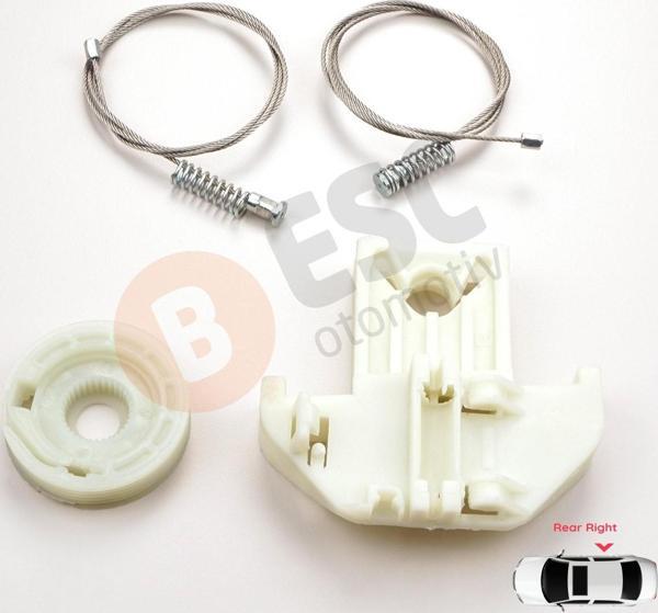 Jaguar X Type X400 2001-2009 4/5 Kapı C2S44894 İçin Elektrikli Arka Sağ Cam Kriko Tamir Seti - Image 1