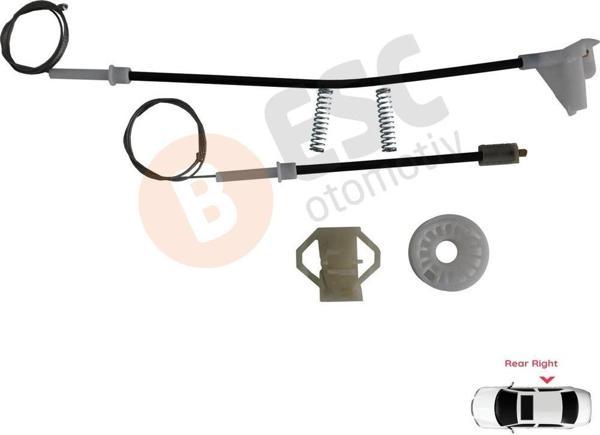 Skoda Octavia MK1 1U 1996-2000 Makyajsız Kasa İçin Elektrikli Arka Sağ Kapı Cam Kriko Tamir Seti - Image 1