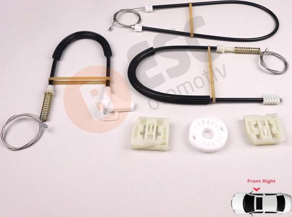 Skoda Octavia MK1 2001-2010 Makyajlı Kasa 1U0837462B İçin Elektrikli Ön Sağ Cam Kriko Tamir Seti - Image 1