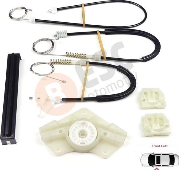 Skoda Octavia MK1 2001-2010 Makyajlı Kasa İçin Elektrikli Ön Sol Kapı Cam Kriko Tamir Seti Kapaklı - Image 1