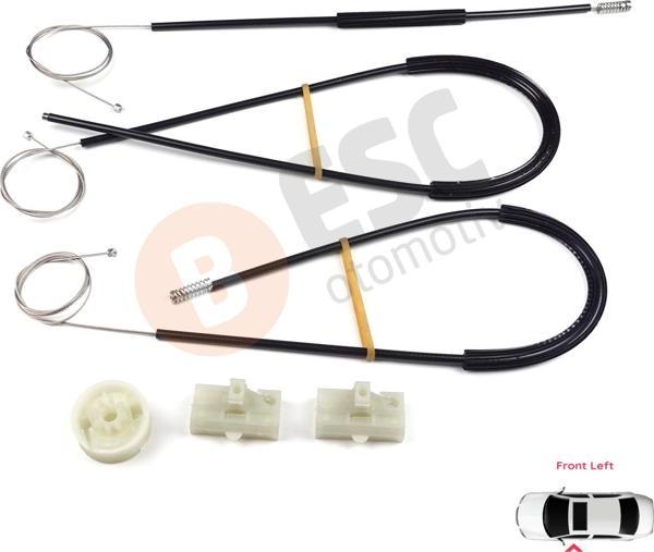 Mercedes Vito Viano Mixto MK2 W639 2003-2010 6397200046 İçin Ön Sol Kapı Cam Kriko Tamir Seti - Image 1