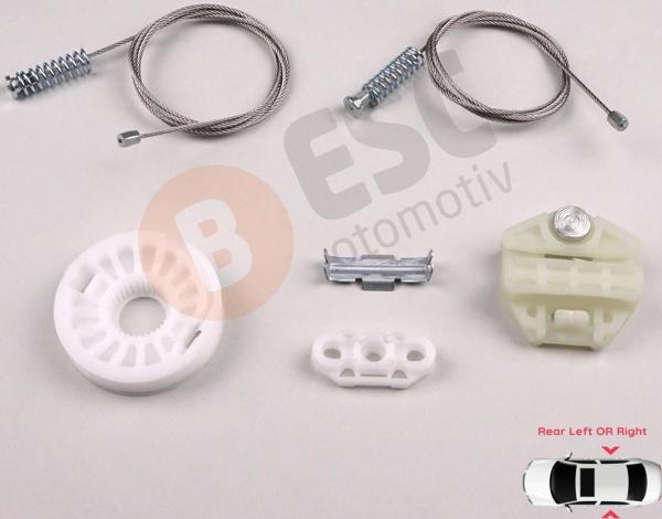 Opel Astra G T98 1998-2004 4/5 Door 90521877 90521878 İçin Arka Sol veya Sağ Cam Kriko Tamir Seti - Image 1