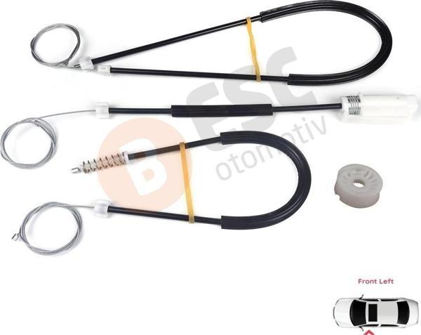 VW New Beetle Cabrio Convertible CC 2003-2010 1Y0837461 İçin Elektrikli Ön Sol Cam Kriko Tamir Seti - Image 1