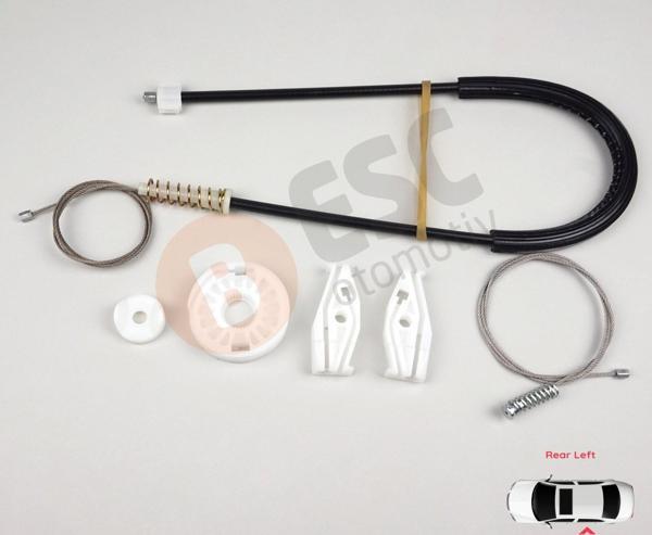 VW New Beetle Cabriolet Convertible 2003-2010 1Y0898291 İçin Elektrikli Arka Sol Cam Kriko Seti - Image 1