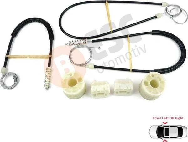 VW Transporter T5 Caravelle Multivan 2003-2015 7H0837753 7H0837754 İçin Ön Kapı Cam Kriko Tamir Seti - Image 1