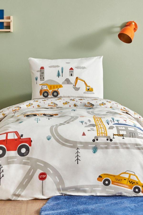 Karaca Home Young Race %100 Pamuk Fitted Tek Kişilik Nevresim Takımı Beyaz - Image 1