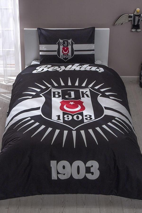 Taç Lisanslı Nevresim Tek Kişilik Beşiktaş Parlayan Güneş - Image 1