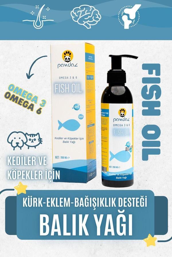 Pawdaz Fish Oil - 200 Ml. - Deri Ve Tüy Sağlığını Destekleyen Balık Yağı (Omega 3-6) - Image 1