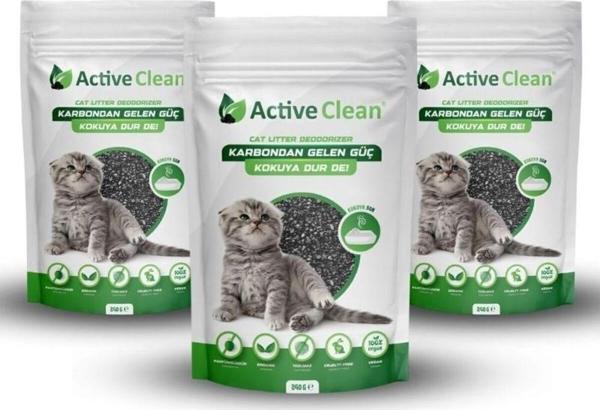 Active Clean Kedi Kumu Koku Giderici 240g 3'lü Set - Image 1