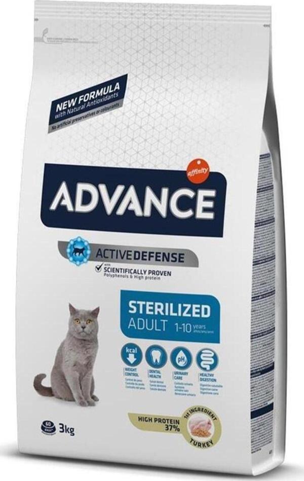 Wahw Pet Advance Hindili Kısırlaştırılmış Yetişkin Kedi Maması 3 kg - Image 1
