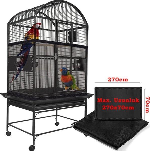 Wahw Pet Ekstra Büyük Kuş Kafesi Örtüsü, Papağanlar için, Kuş kafesi, Koruyucu file, 270 genişlik 70cm - Image 1