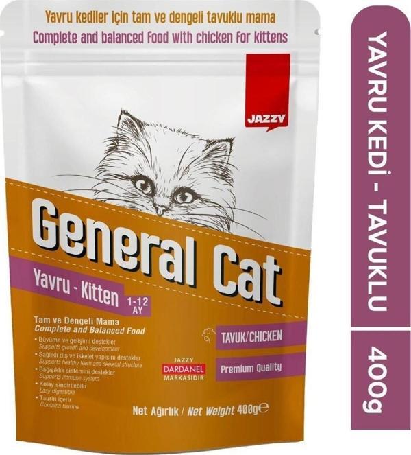 JAZZY General Cat Yavru Kedi Maması Tavuklu 400 gr - Image 1