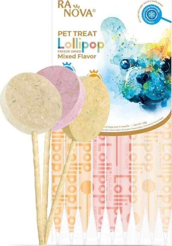 RANOVA Köpekler İçin Karışık Lezzetli Dondurularak Kurutulmuş Lolipop 6lı - Image 1