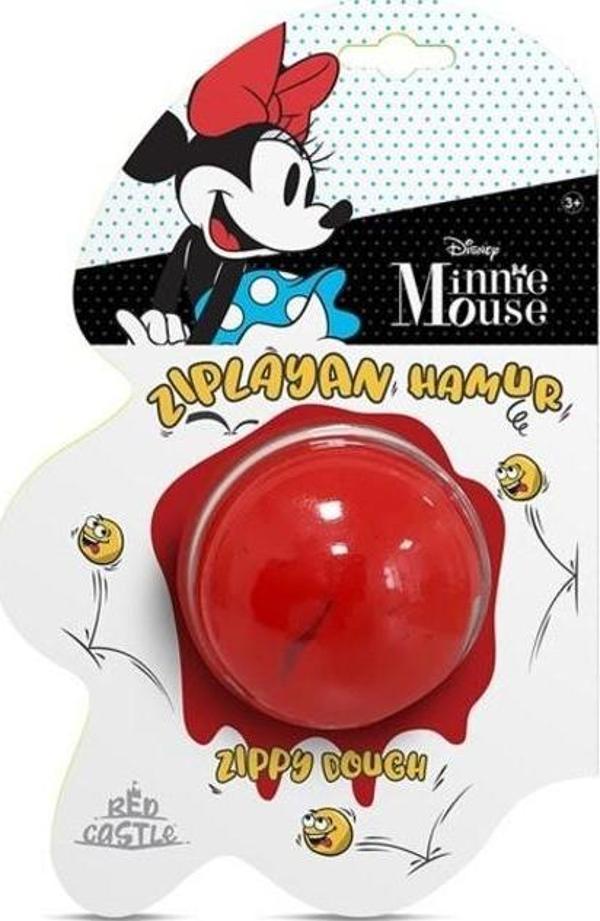 Disney Minnie Mouse  Zıplayan Hamur 30 g Kırmızı-Red Castle ZDB-35 - Image 1
