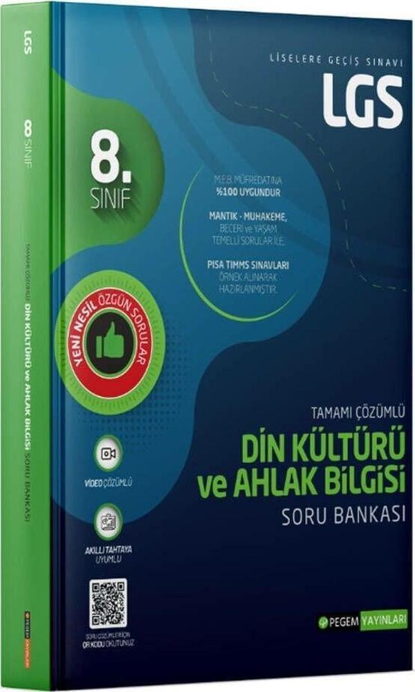 PEGEM LGS Din Kültürü ve Ahlak Bilgisi Tamamı Çözümlü Soru Bankası - Pegem Akademi Yayıncılık - Image 1