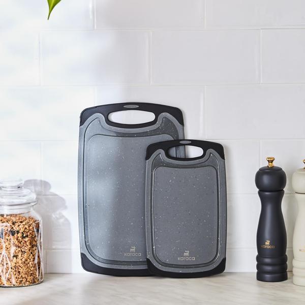 Karaca Daily Granit Desenli Gri 2'li Kesme Tahtası - Image 1