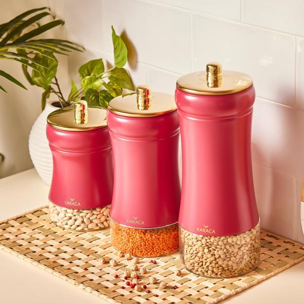 Karaca Gold Berry 3lü Vakumlu Cam Saklama Kabı - Image 1