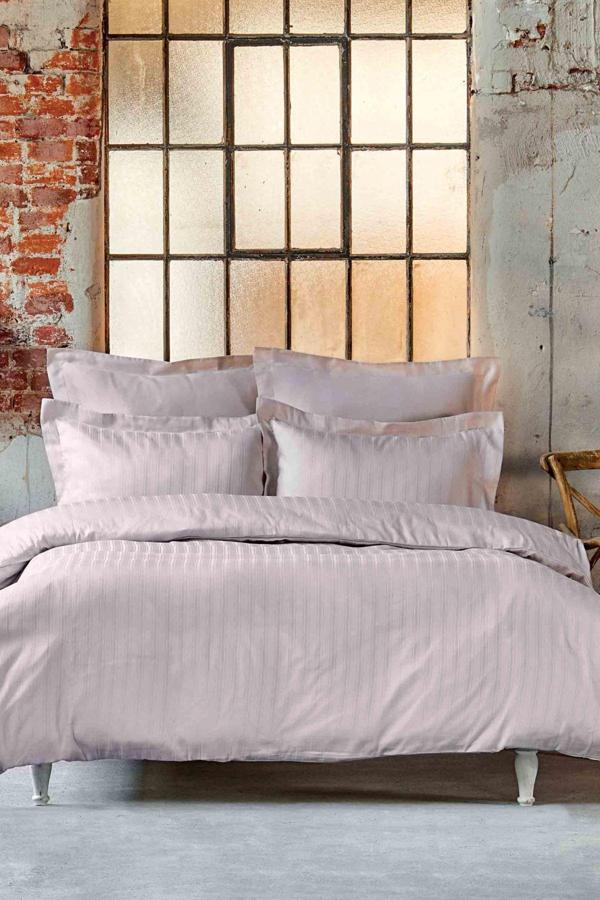 Karaca Home Charm Bold Pudra %100 Pamuk Saten Çift Kişilik Nevresim Takımı - Image 1