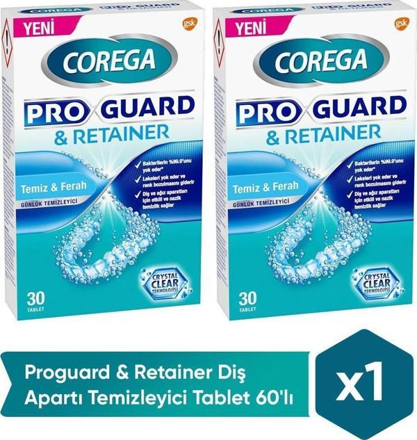 Corega Proguard & Retainer Diş Apartı Temizleyici Tablet 60'lı Cbkshop - Image 1