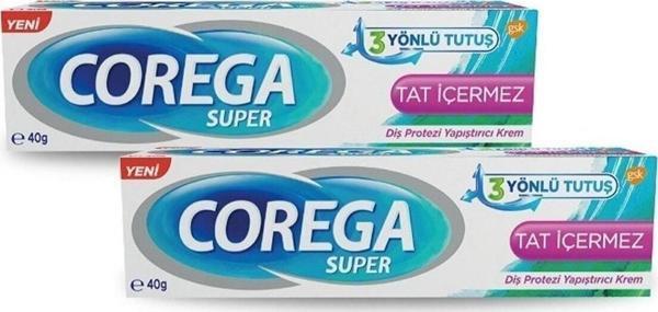 Corega Süper 3 Yönlü Tutuş Diş Protez Yapıştırıcı Krem Tat Içermez 40 gr - 2 Adet Cbkshop - Image 1