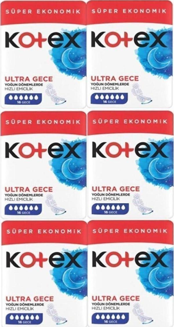 Kotex Ultra Quadro Süper Eko Gece 16 Lı X 6 Adet - Image 1