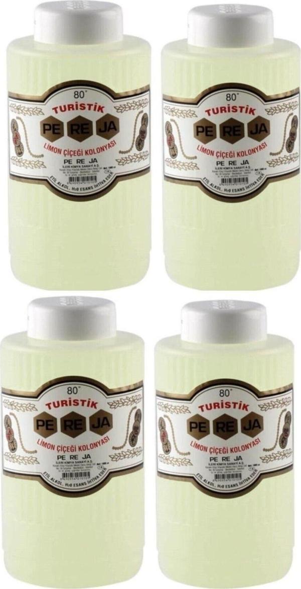 Pereja Limon Çiçeği Kolonyası 1000 Ml Bidon Plastik 4 Adet - Image 1