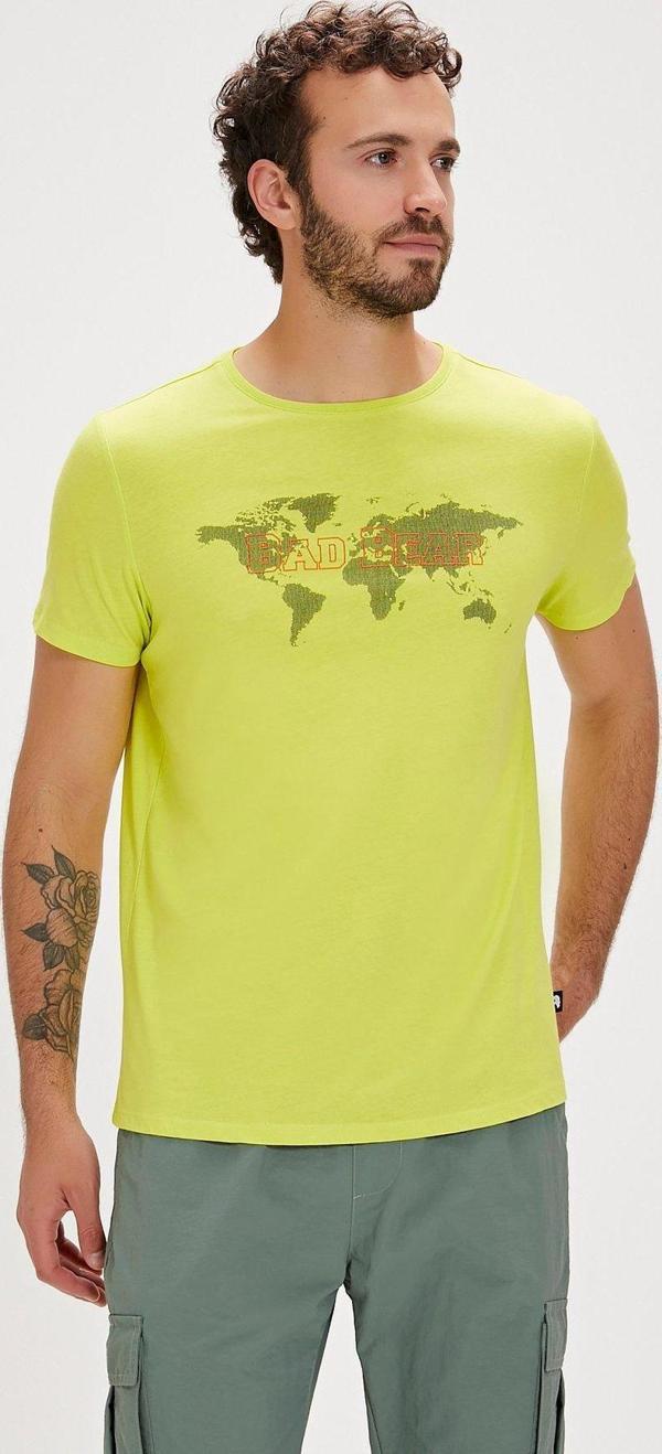 Globe Yeşil Baskılı Erkek Tişört - Image 1