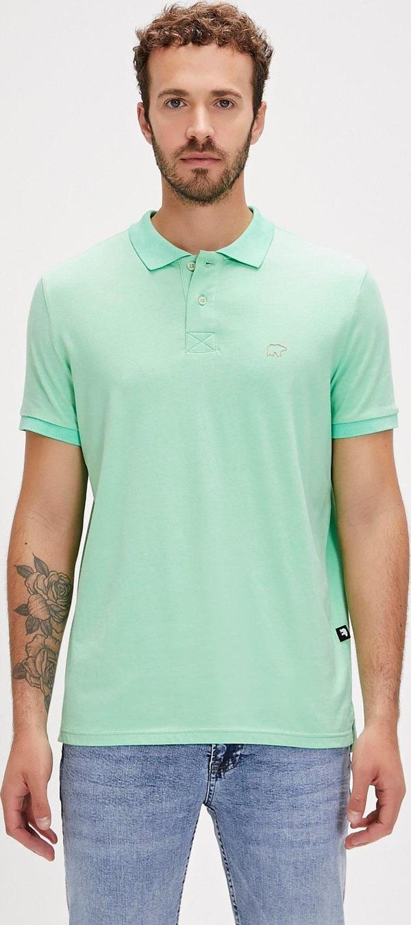 Pure Polo Yaka Su Yeşil Erkek Tişört - Image 1