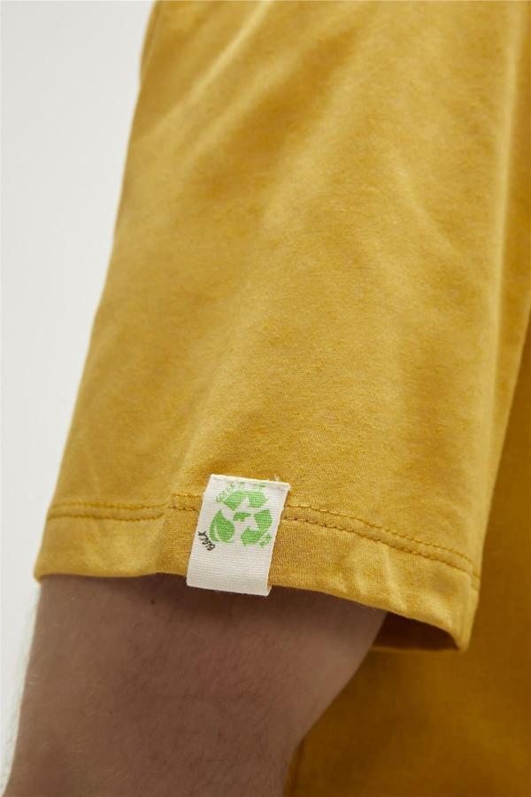 Re-Finger Recycle Cider Sarı T-Shirt Baskılı Erkek Tişört - Image 1