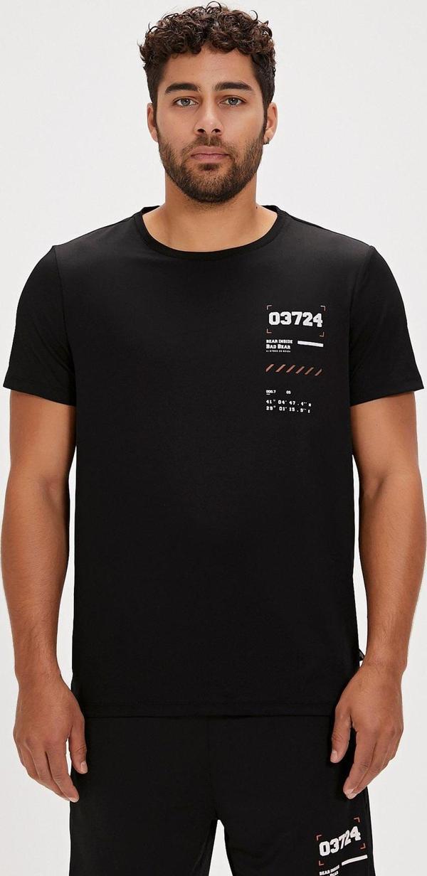 Jesse Siyah Baskılı Erkek Tişört - Image 1