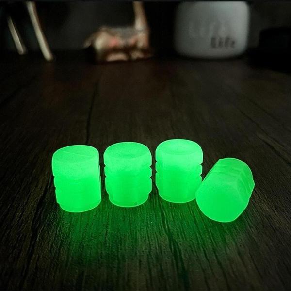 Hexagon Fosforlu Floresan Led Yeşil Pilsiz Araba Motorsiklet Lastik Sibop Kapaği (2 Adet) - Image 1