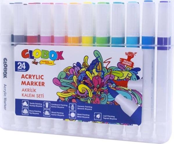 Globox Akrilik Marker Kalem Seti 24 Renk - Image 1