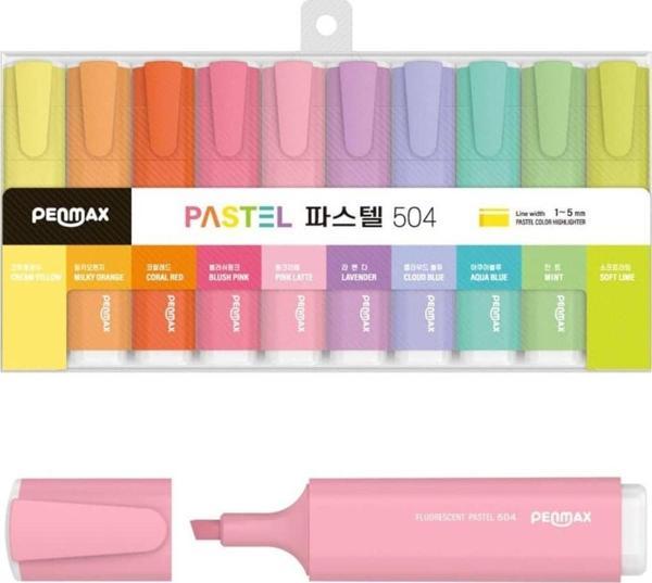 Penmax Pastel Renk İşaretleme Kalemi 10'lu Set - Image 1