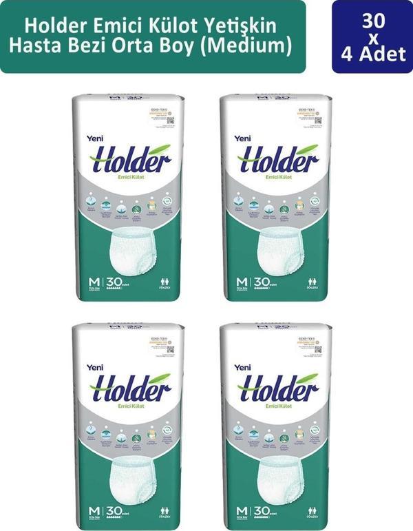  Holder Emici Külot Yetişkin Hasta Bezi Orta Boy ( Medium ) 30 x 4 Adet - Image 1
